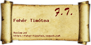 Fehér Timótea névjegykártya